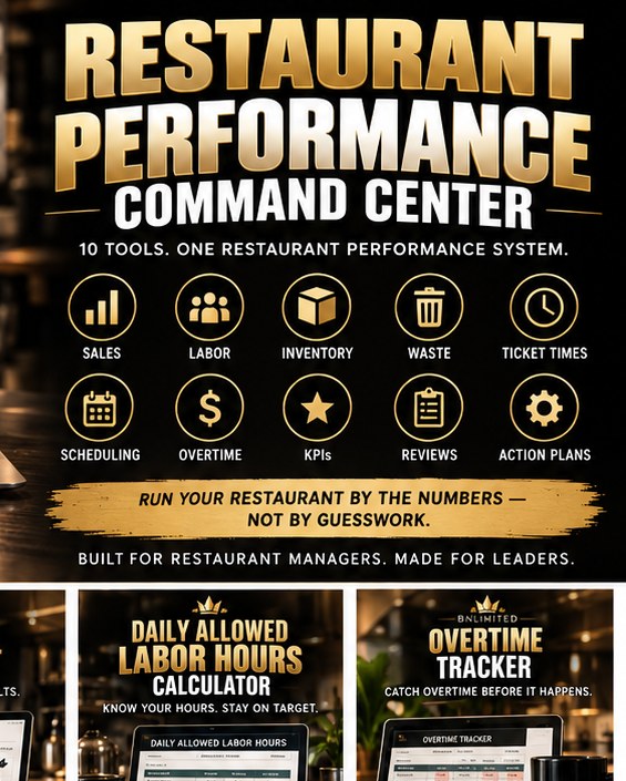 Restaurant Performance Command Center — 10 tools. One restaurant performance system.